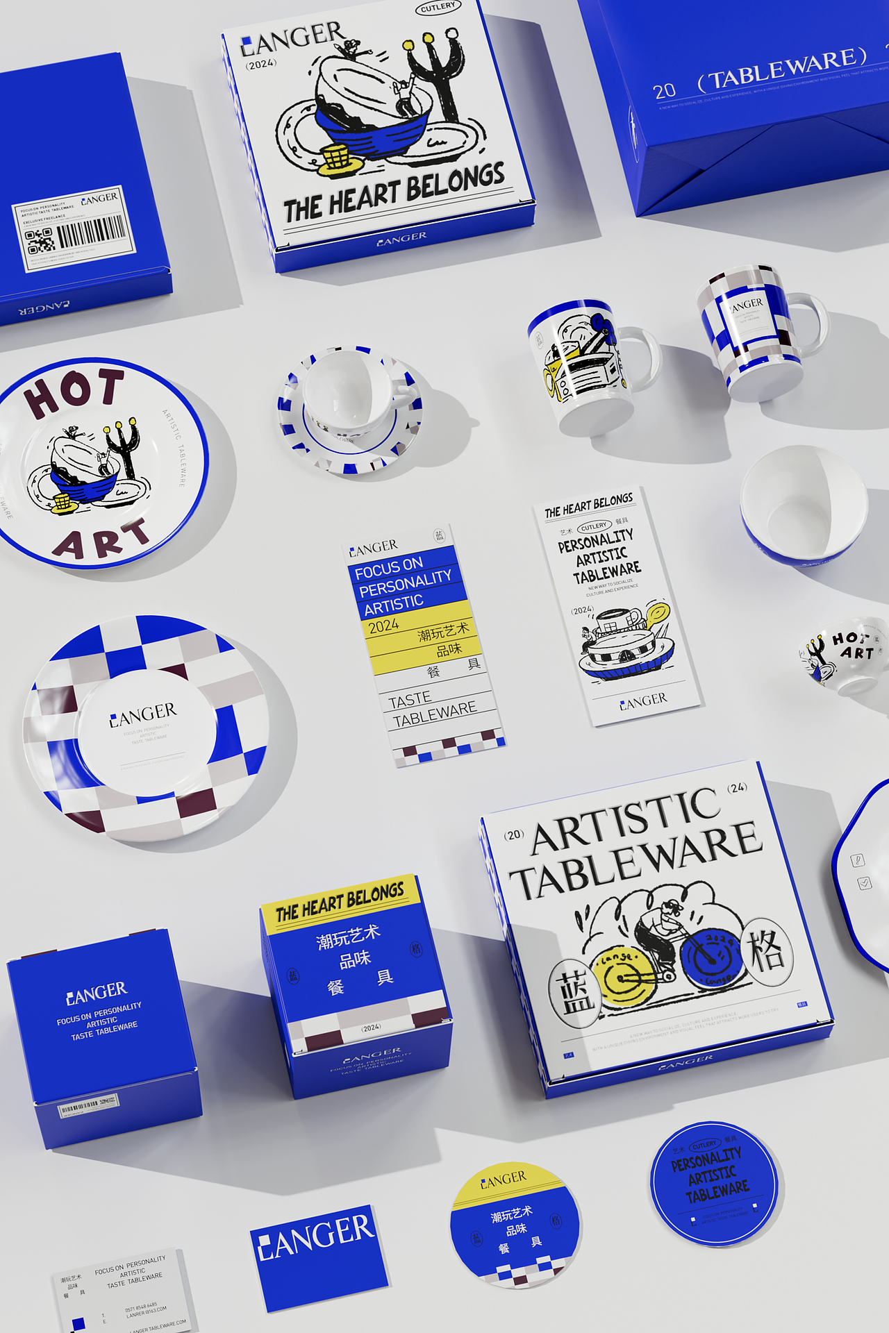 LANGER蓝格 | 艺术餐具品牌设计 | LOGO包装（图ZMzY1NzY0Mzgw） - 品牌 - 站酷设计师筱姚鹿原创素材 - 站酷ZCOOL