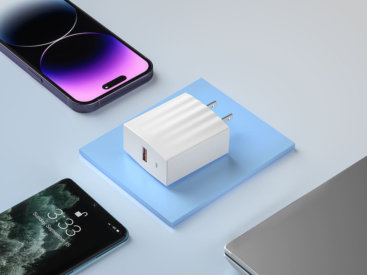 产品渲染3C合集/充电器/数据线