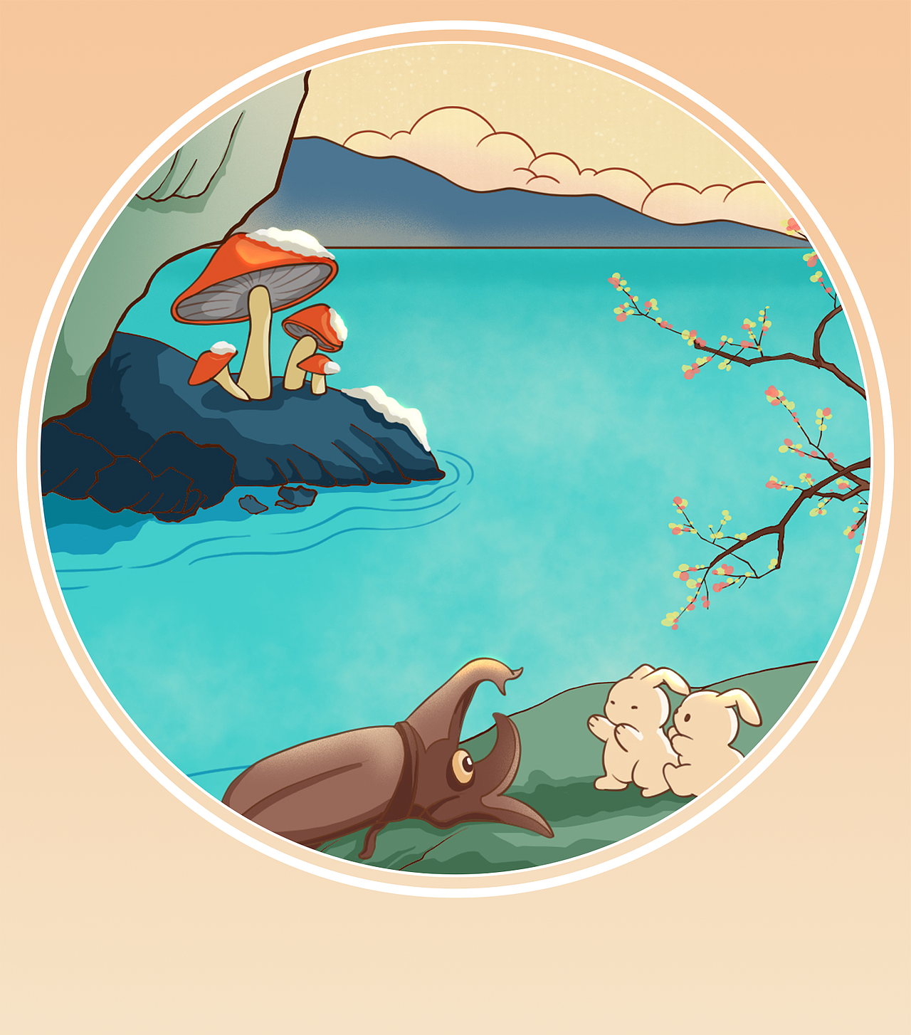 兔年画兔--《春夏秋冬 前兔似锦》长卷