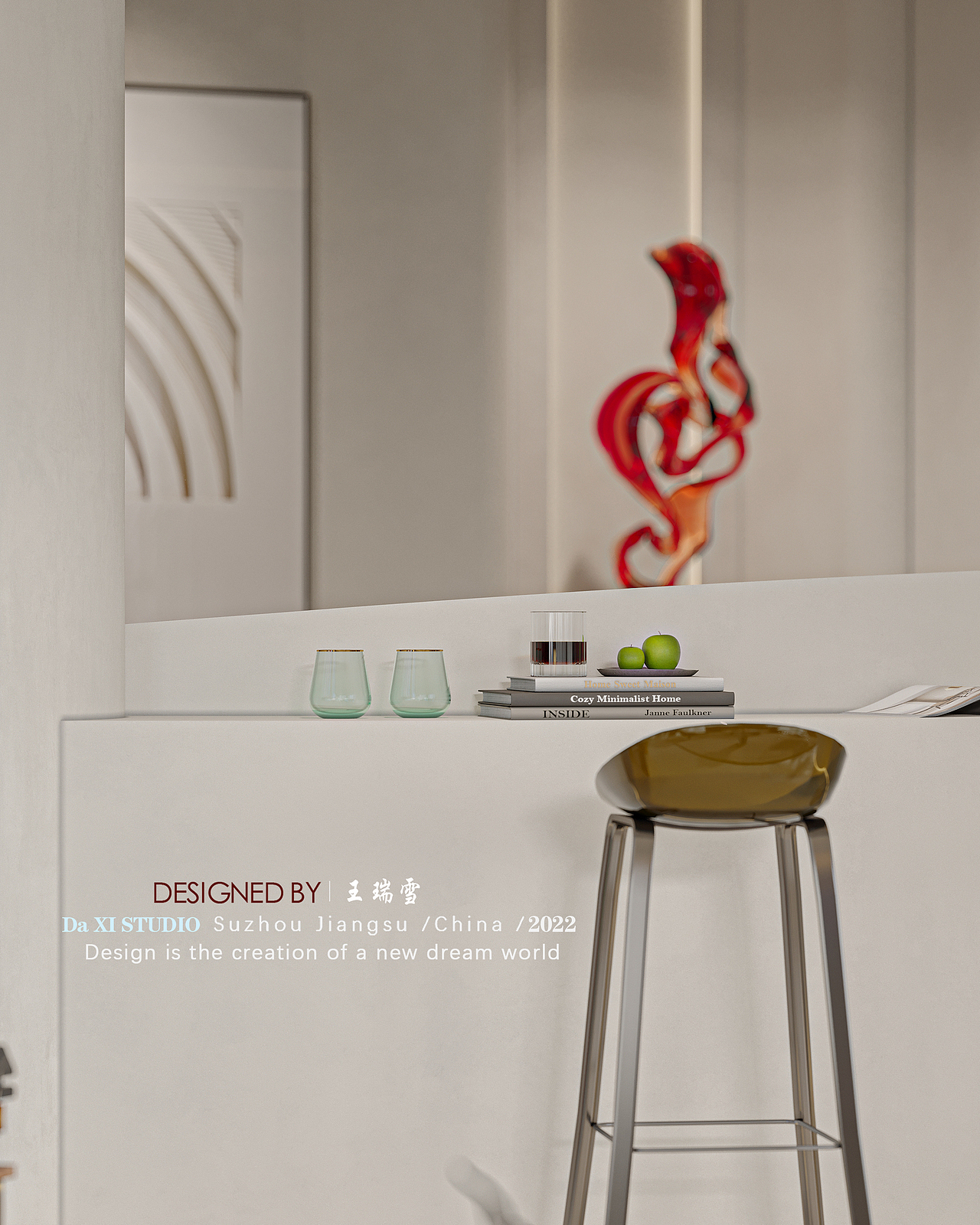 奶油风中一点红（图ZMzE4MjEyNzI4） - 家装设计 - 站酷设计师大喜效果表现原创素材 - 站酷ZCOOL