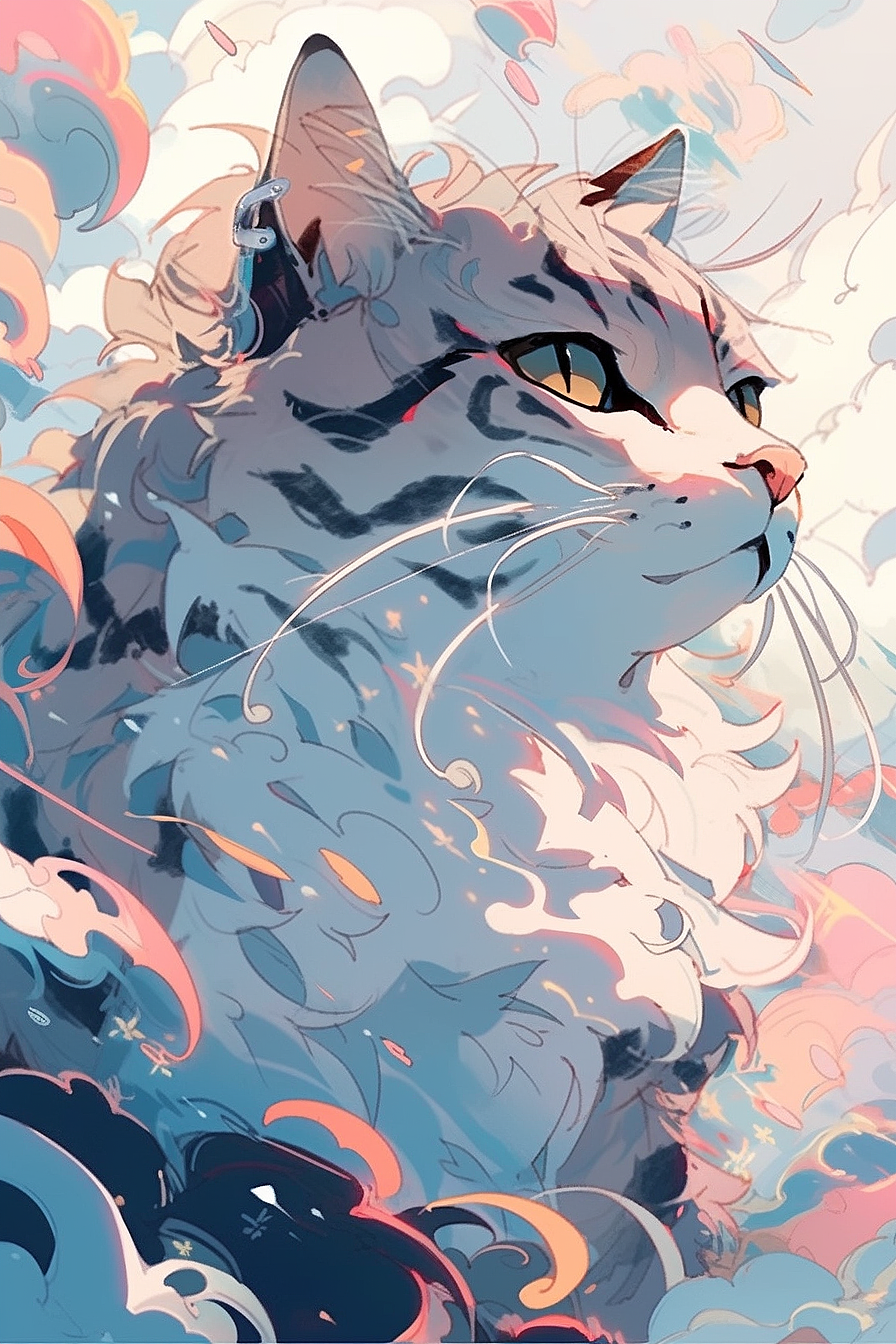 玄幻猫咪插画系列（图ZMzM5MTczNjky） - 商业插画 - 站酷设计师西瓜不西很瓜原创素材 - 站酷ZCOOL