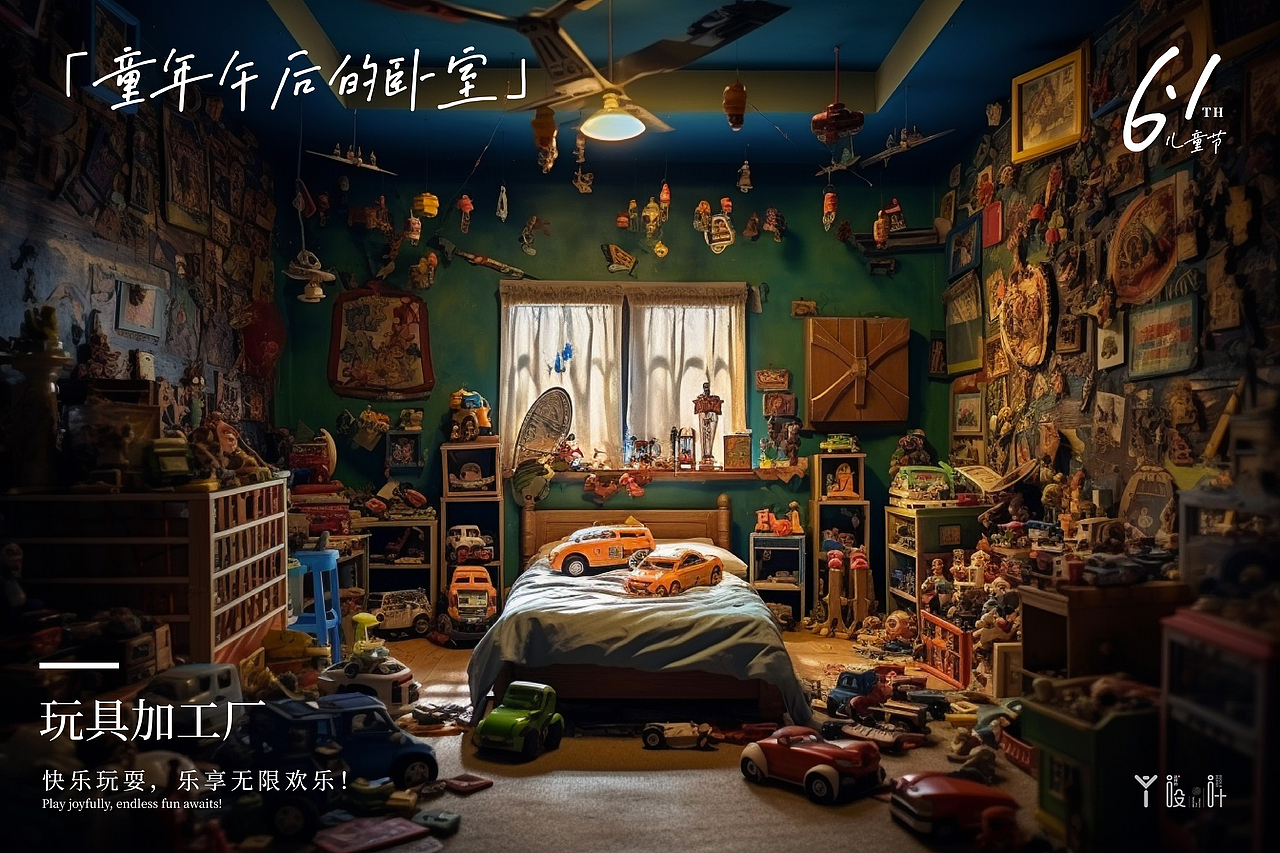「童年午后的卧室」-人工智能合作出图（图ZMzQxODk5MzQ4） - AI作品 - 站酷设计师AivenYu原创素材 - 站酷ZCOOL
