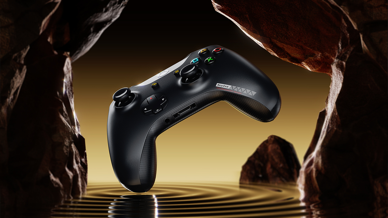 游戏手柄渲染  keyshot渲染