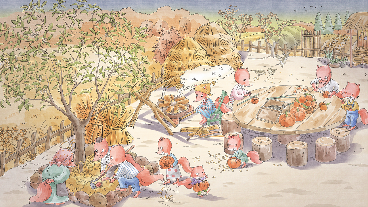 水彩风格绘本（图ZMzMzNDU4Nzk2） - 儿童插画 - 站酷设计师兔牙工作室i原创素材 - 站酷ZCOOL