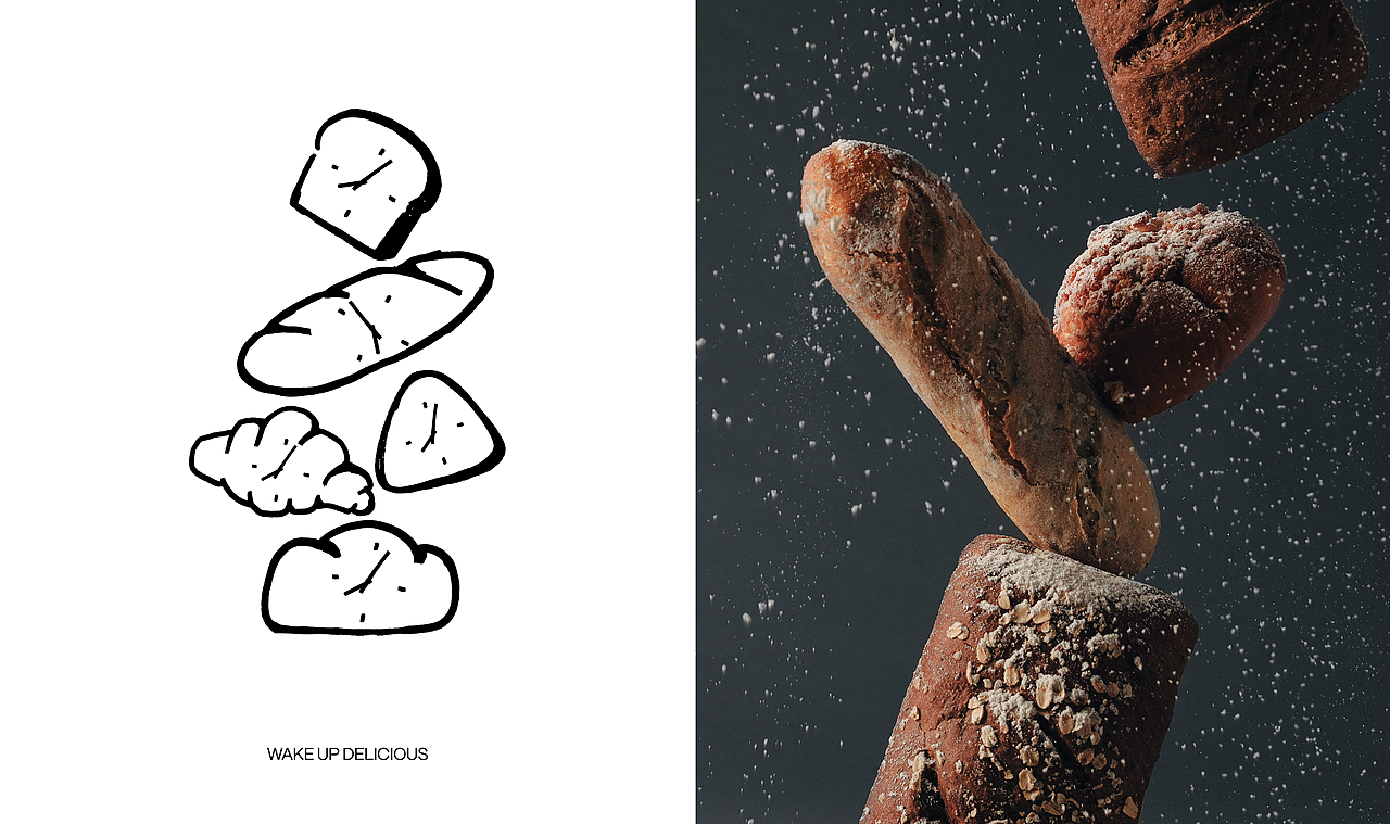 叫醒面包Wake Up Bread烘焙品牌VI形象设计