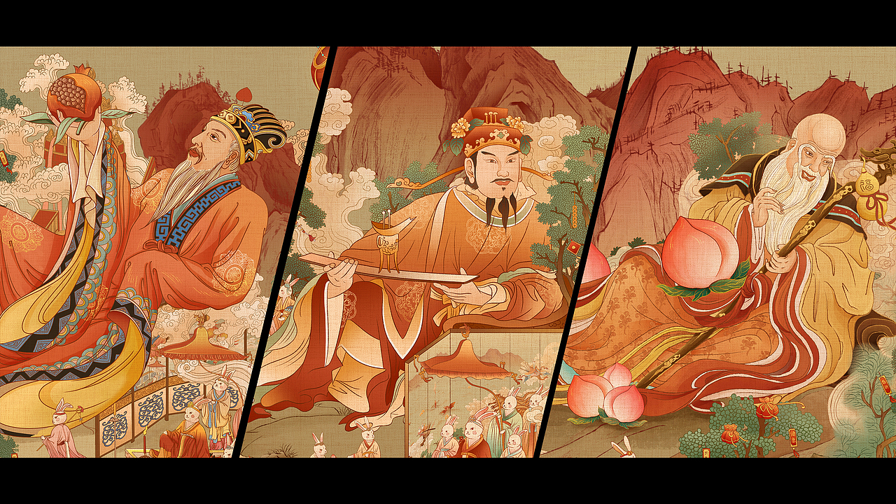 兔年贺图┃用插画形式全新演绎洛神赋