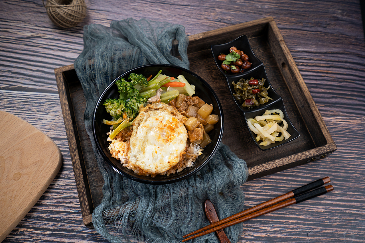 套餐饭，盖浇饭，盖饭，摄影