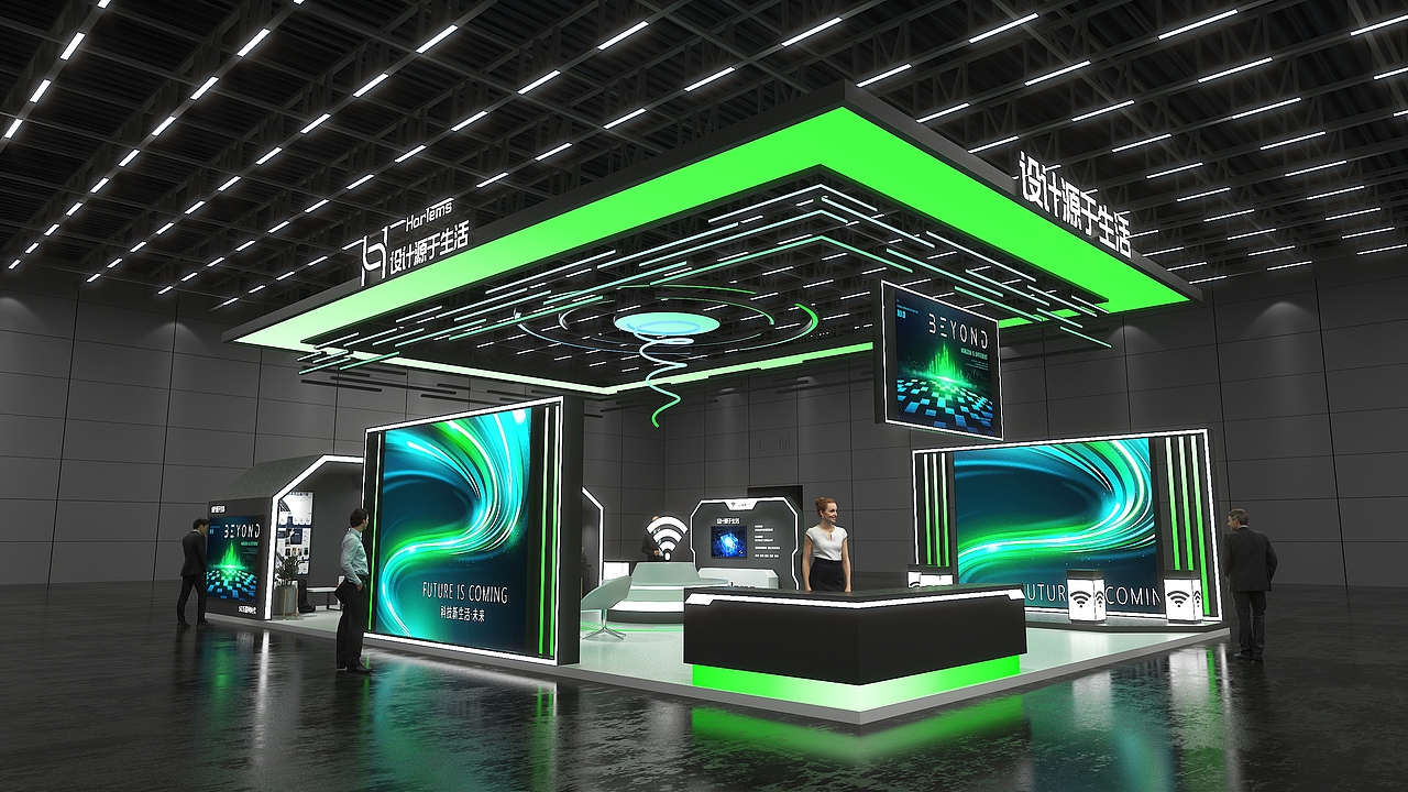10*15 150平 四面开口 科技展台（图ZMzE4MjUxNTgw） - 展陈设计 - 站酷设计师Harlems原创素材 - 站酷ZCOOL