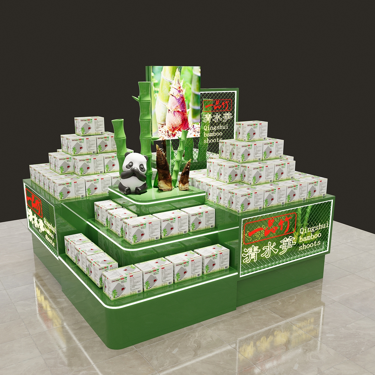超市竹笋卖场堆头（图ZMzU5NTY4MDE2） - 展陈设计 - 站酷设计师李庚翔原创素材 - 站酷ZCOOL