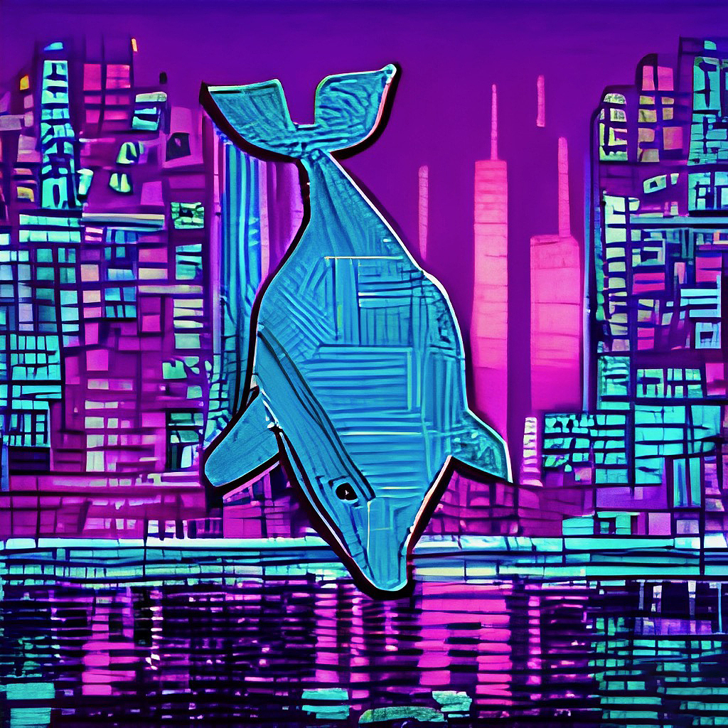 #wow+数字艺术nft超现实空间鲸鱼海豚赛博朋克