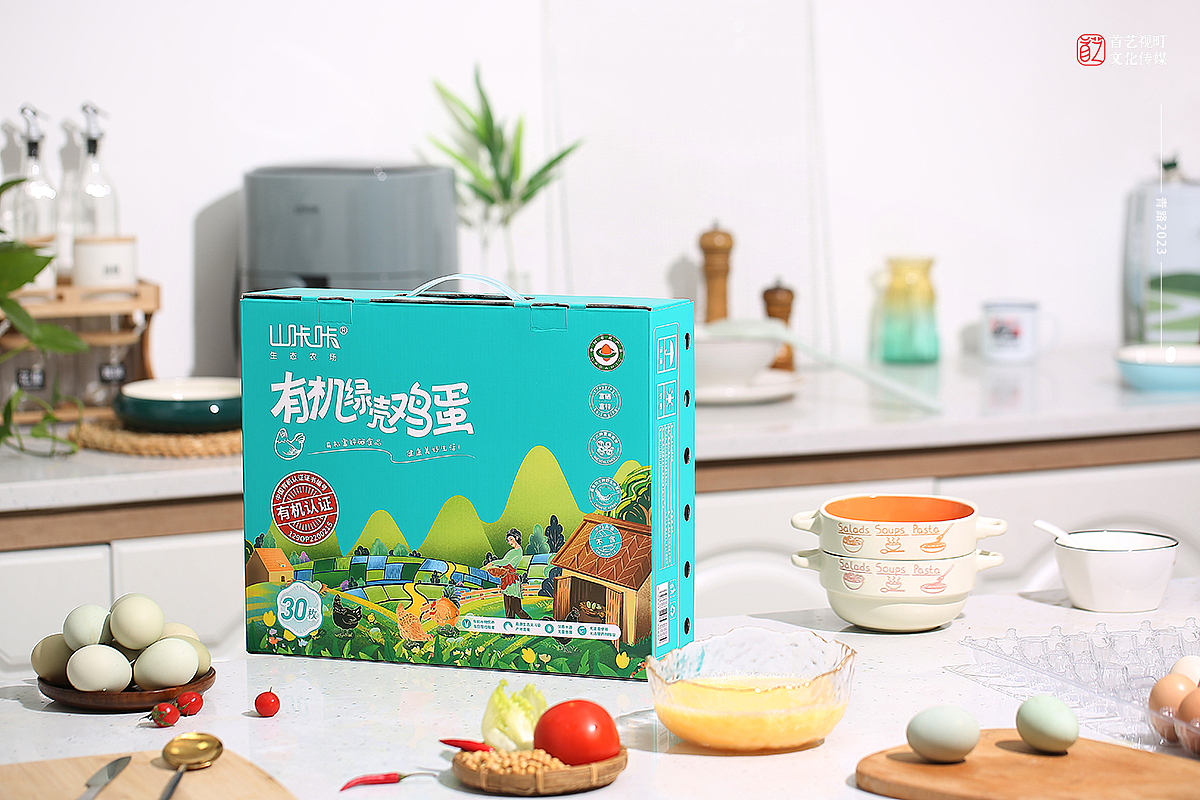 鸡蛋摄影 | 山咔咔有机绿壳鸡蛋礼盒（图ZMzQwOTkwMzQw） - 美食摄影 - 站酷设计师青路原创素材 - 站酷ZCOOL