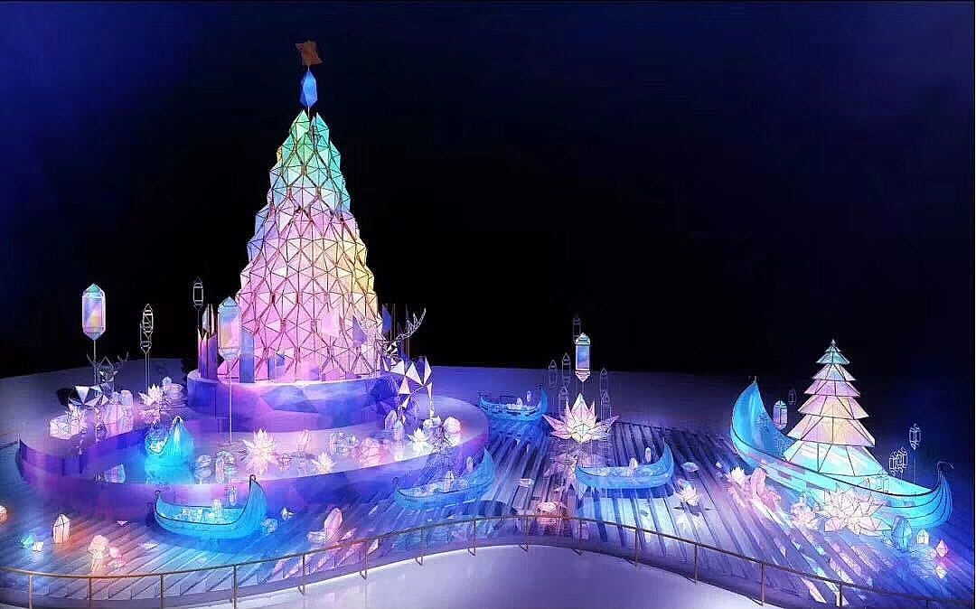 晶莹剔透的圣诞美陈设计