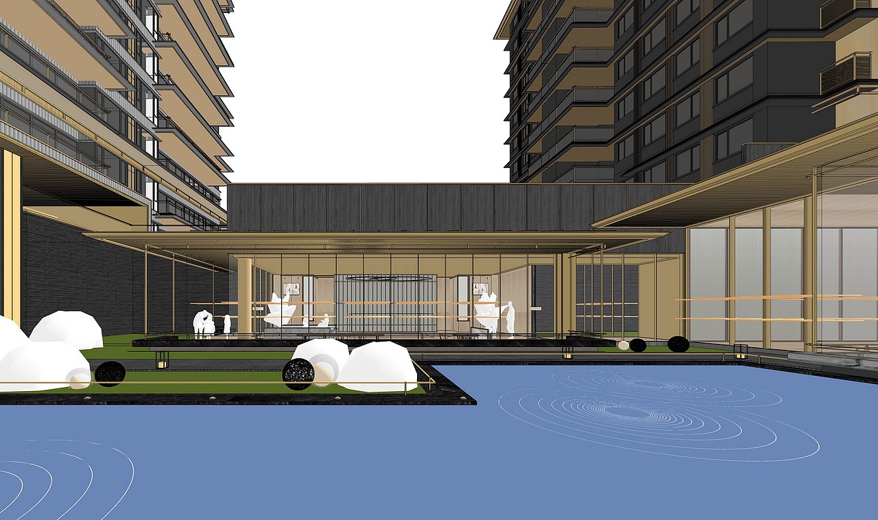 国悦赣州示范区+高层住宅SU模型下载