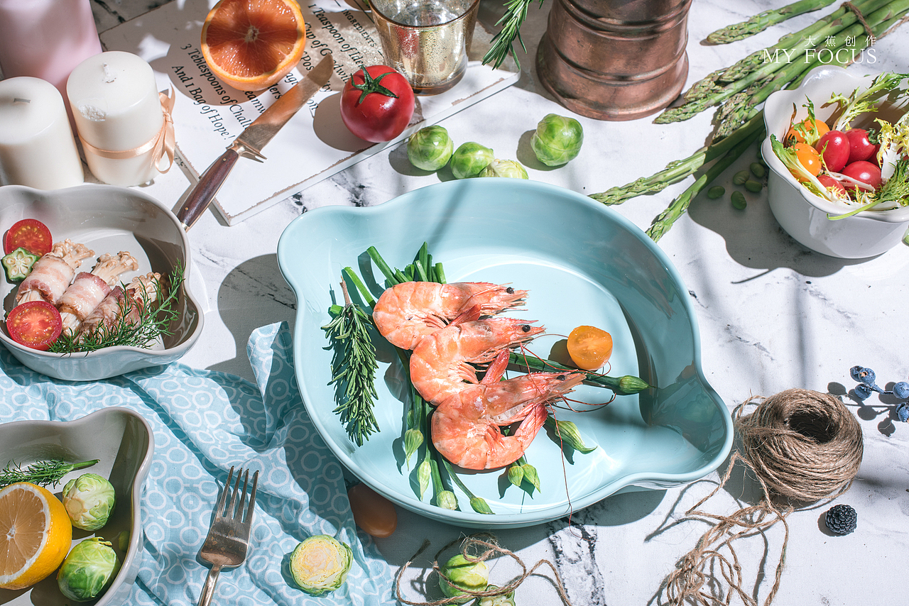 彩色沙拉烤盘 | 餐具摄影 | 大蕉创作