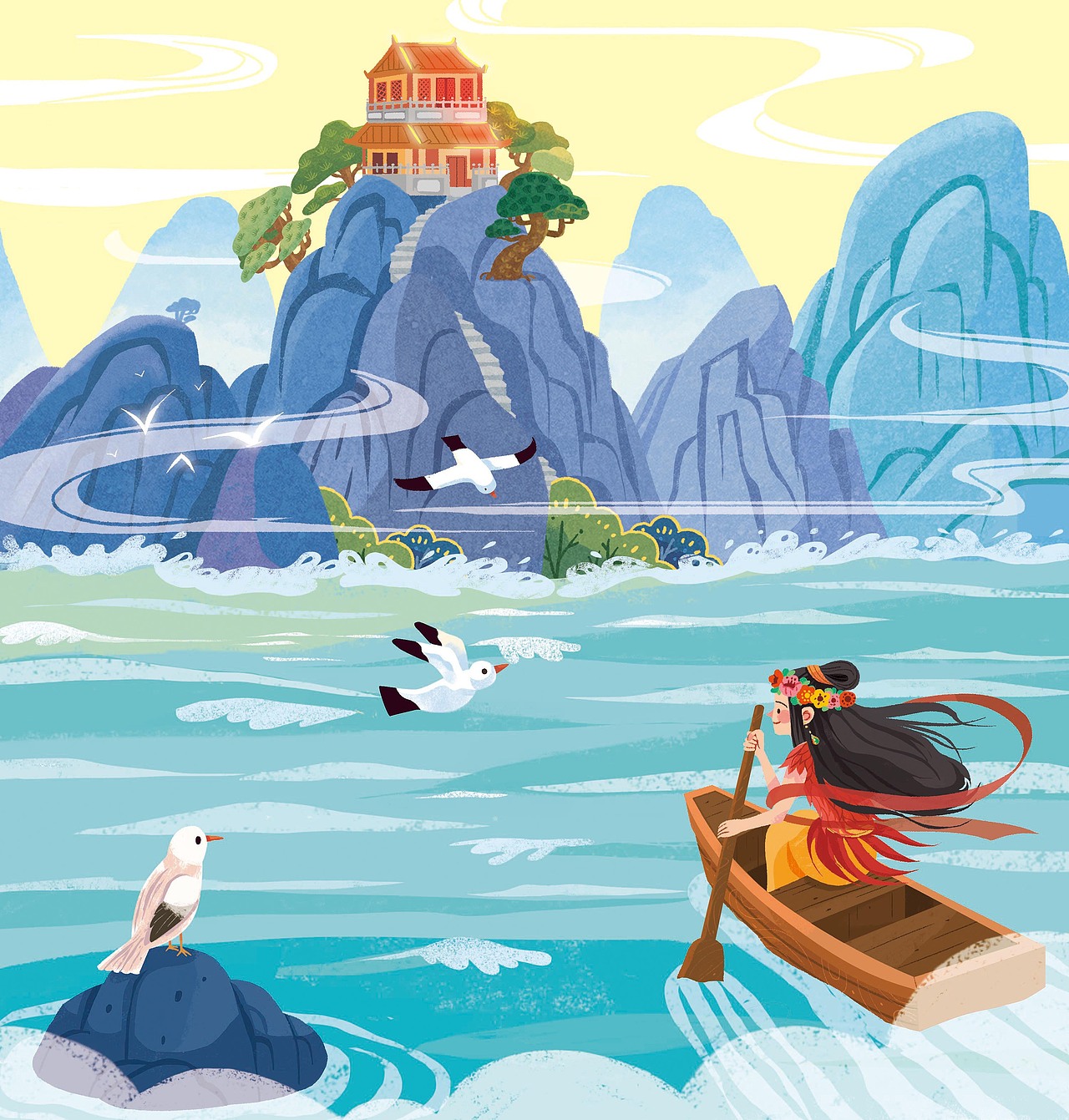 故事游戏（图ZMzEwMjkxMzY4） - 儿童插画 - 站酷设计师白开水工作室原创素材 - 站酷ZCOOL