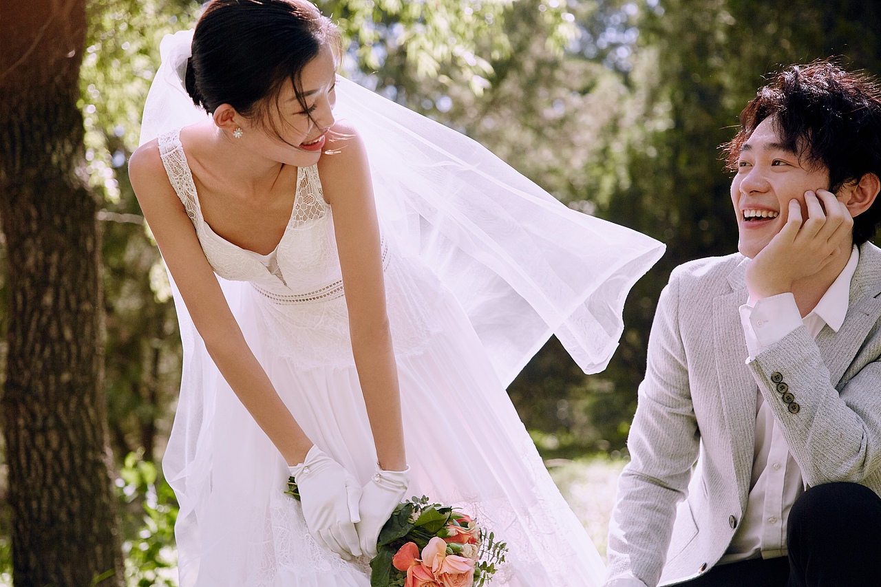 如果有两颗心我肯定会爱你两次,森系婚纱照