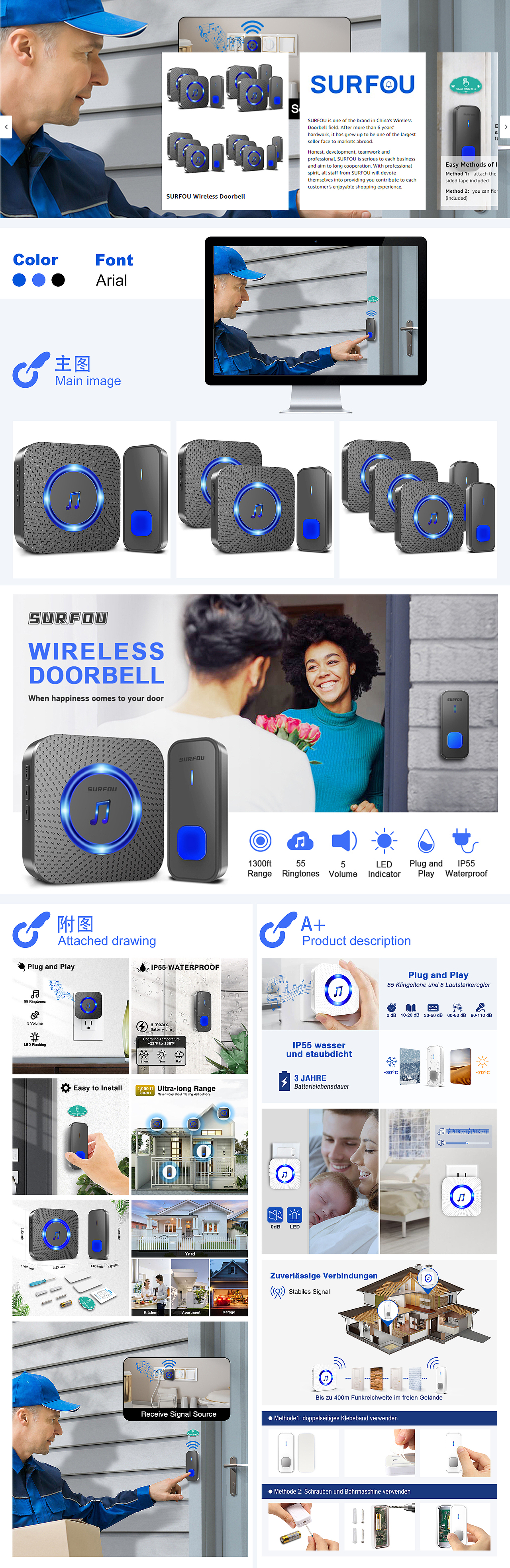 亚马逊门铃产品-渲染设计