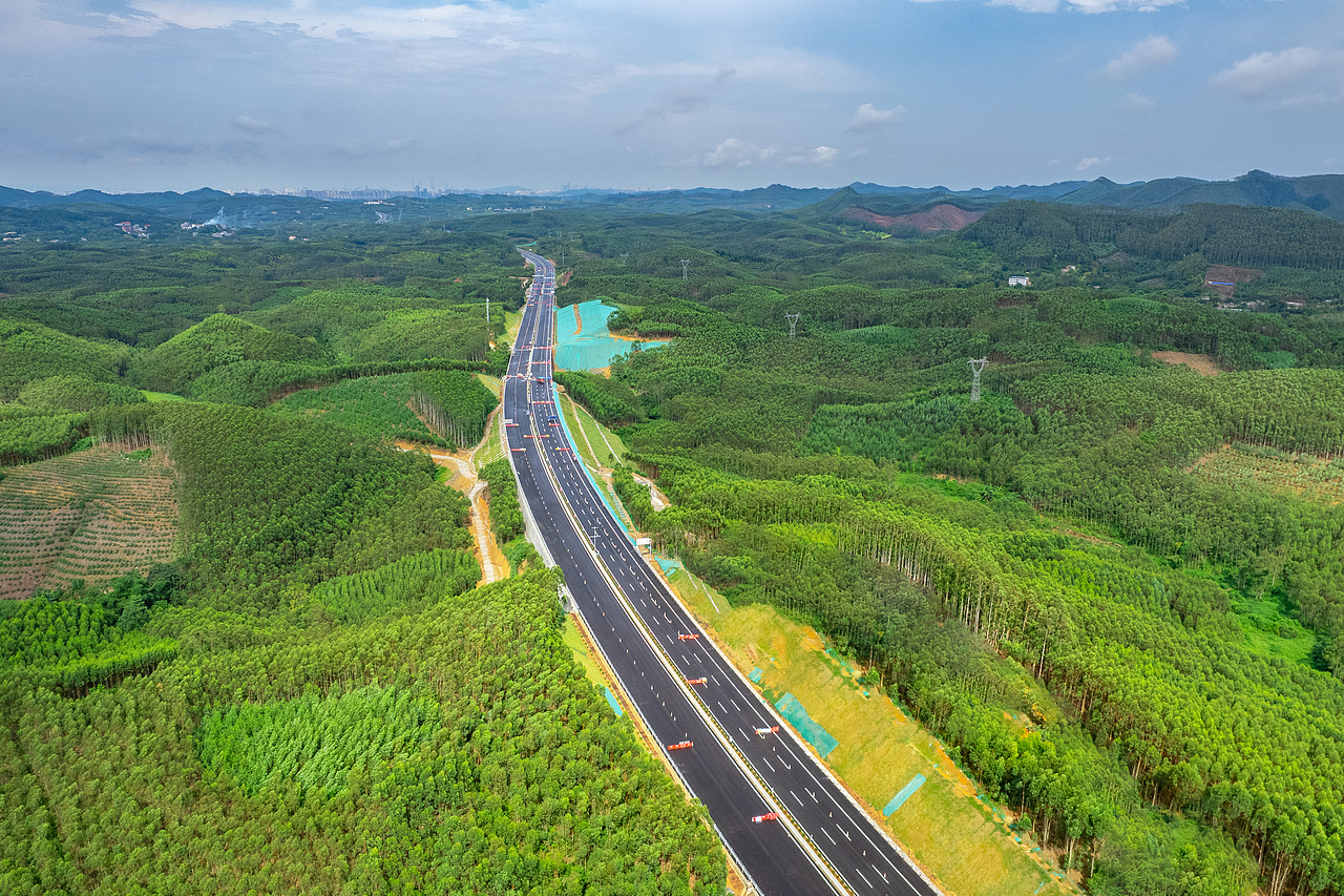 公路施工完工展示航拍摄影一组