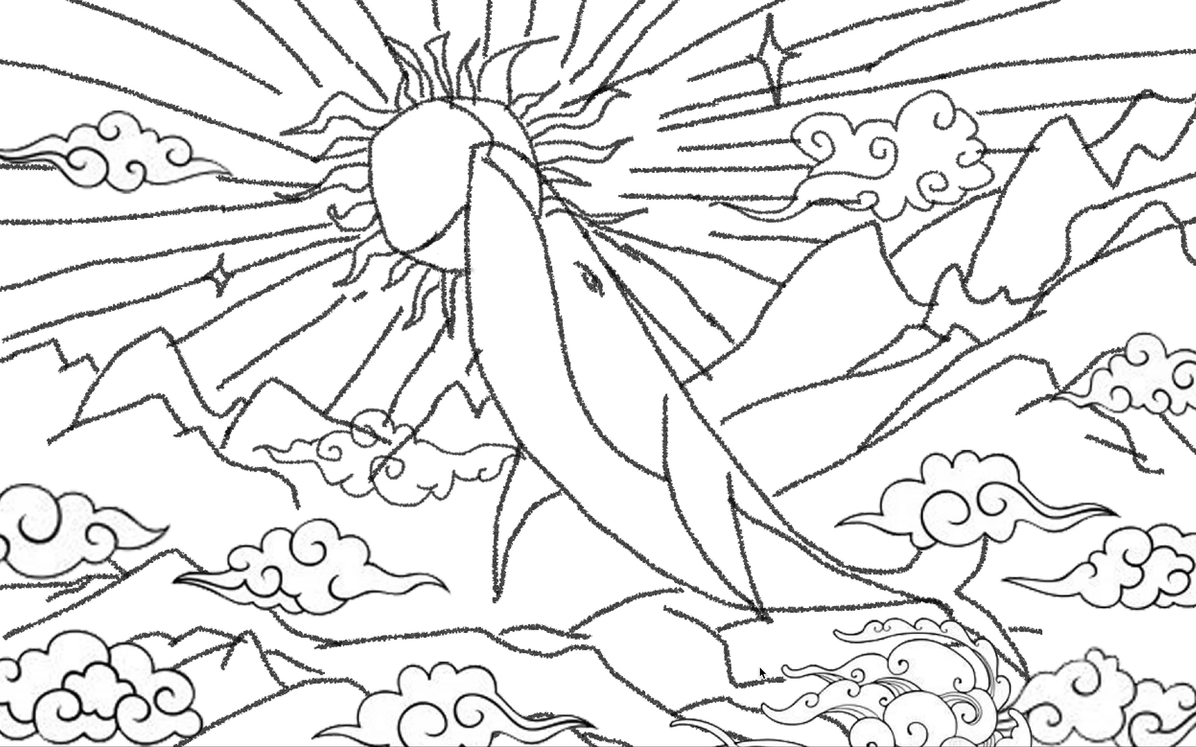 小米主题设计-鲲鹏之游（图ZMzE2MDczMTI4） - 新锐潮流插画 - 站酷设计师BridgeQ原创素材 - 站酷ZCOOL