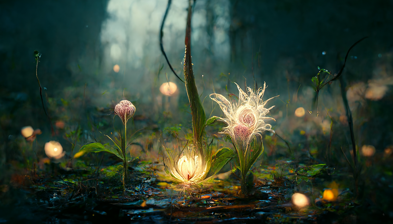 外星植物-沼泽篇（图ZMzE5OTI3ODg0） - AI作品 - 站酷设计师Tzero仝零原创素材 - 站酷ZCOOL