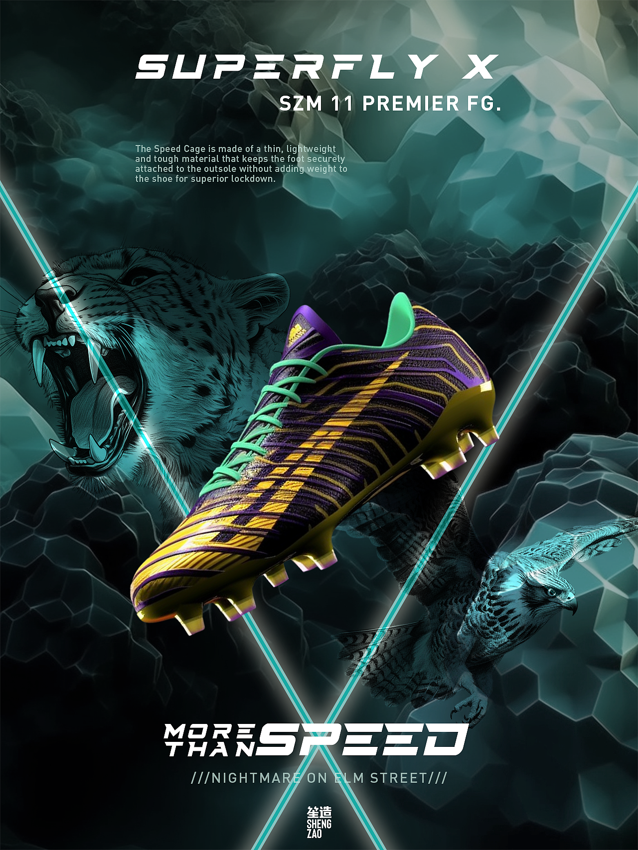 SUPERFLY X 概念足球鞋设计（图ZMzM5ODM1MTYw） - 鞋履设计 - 站酷设计师元笙原创素材 - 站酷ZCOOL