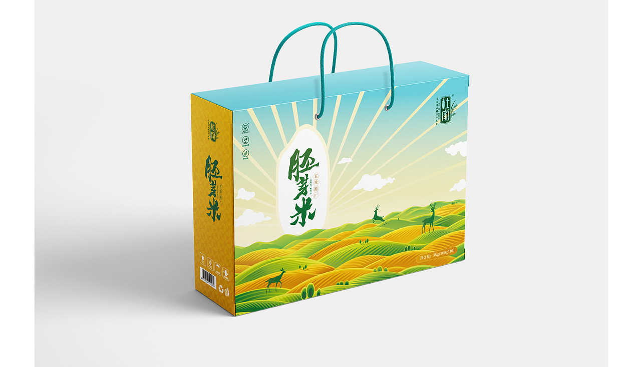 杜家五常大米系列包装升级设计【橘鹿原创】（图ZMzA5NDg0NDAw） - 包装 - 站酷设计师橘鹿品牌设计原创素材 - 站酷ZCOOL