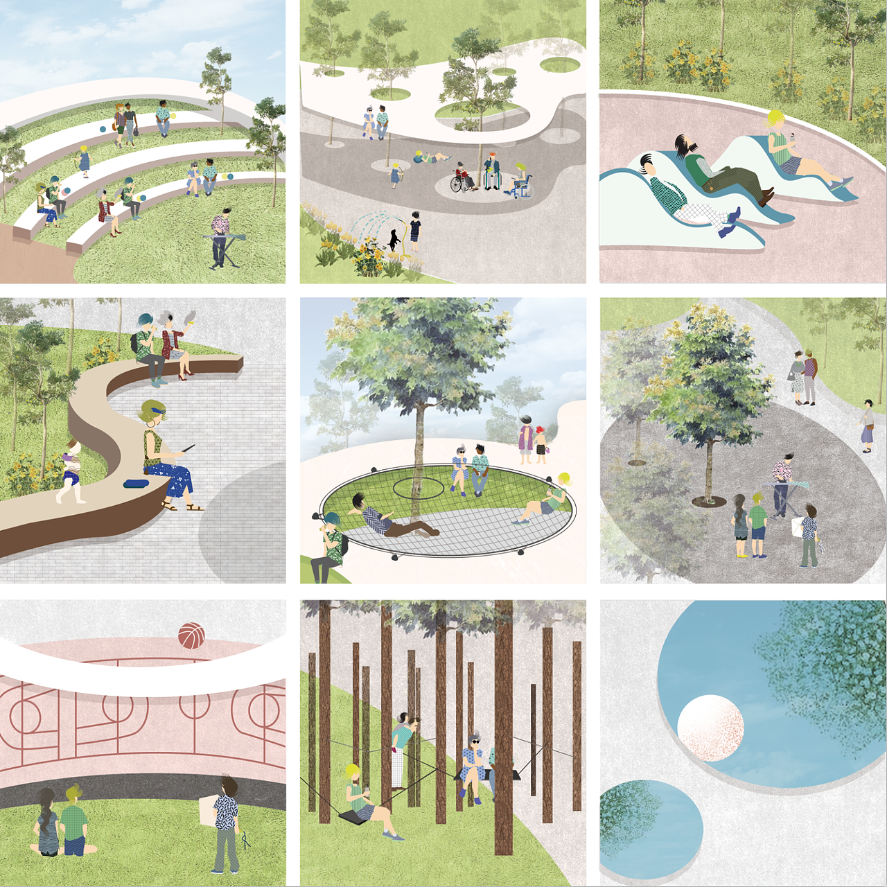 暧昧的云——校园公共景观设计（图ZMzAzODk4Mjcy） - 景观设计 - 站酷设计师大发hh原创素材 - 站酷ZCOOL