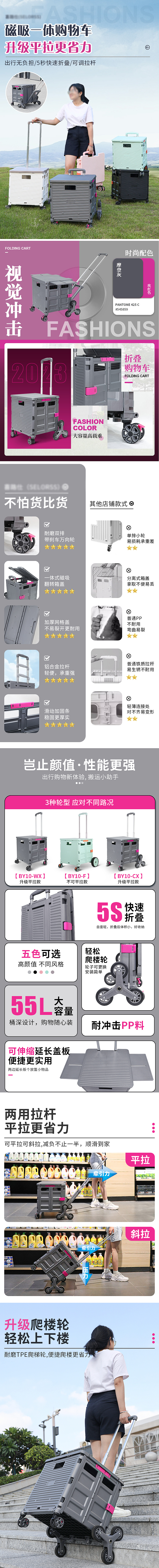 多功能折叠买菜购物车详情页设计（图ZMzU2MTk3MzA4） - 其他平面 - 站酷设计师大头欧尼n原创素材 - 站酷ZCOOL