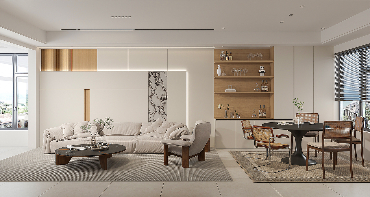 原木风客餐厅效果图表现