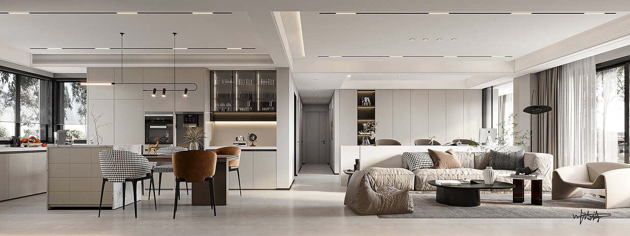 现代简约风| 弥漫的层次感与温馨感