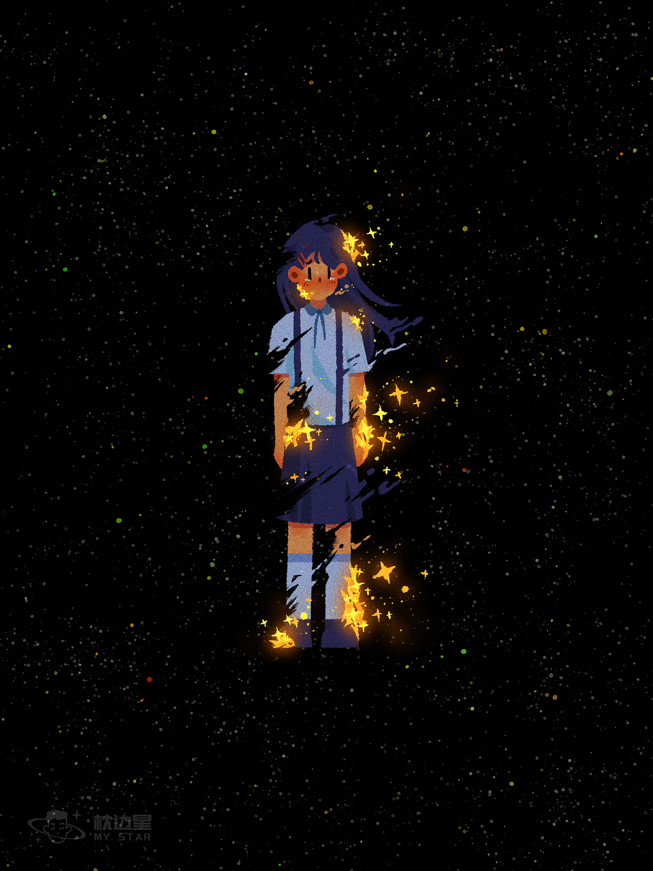 《人生本就充满了离别》
<br>我消散于星辰之中,<br>化为一片虚无,<br>只剩湿润的眼眶,<br>落下无数伤痕。