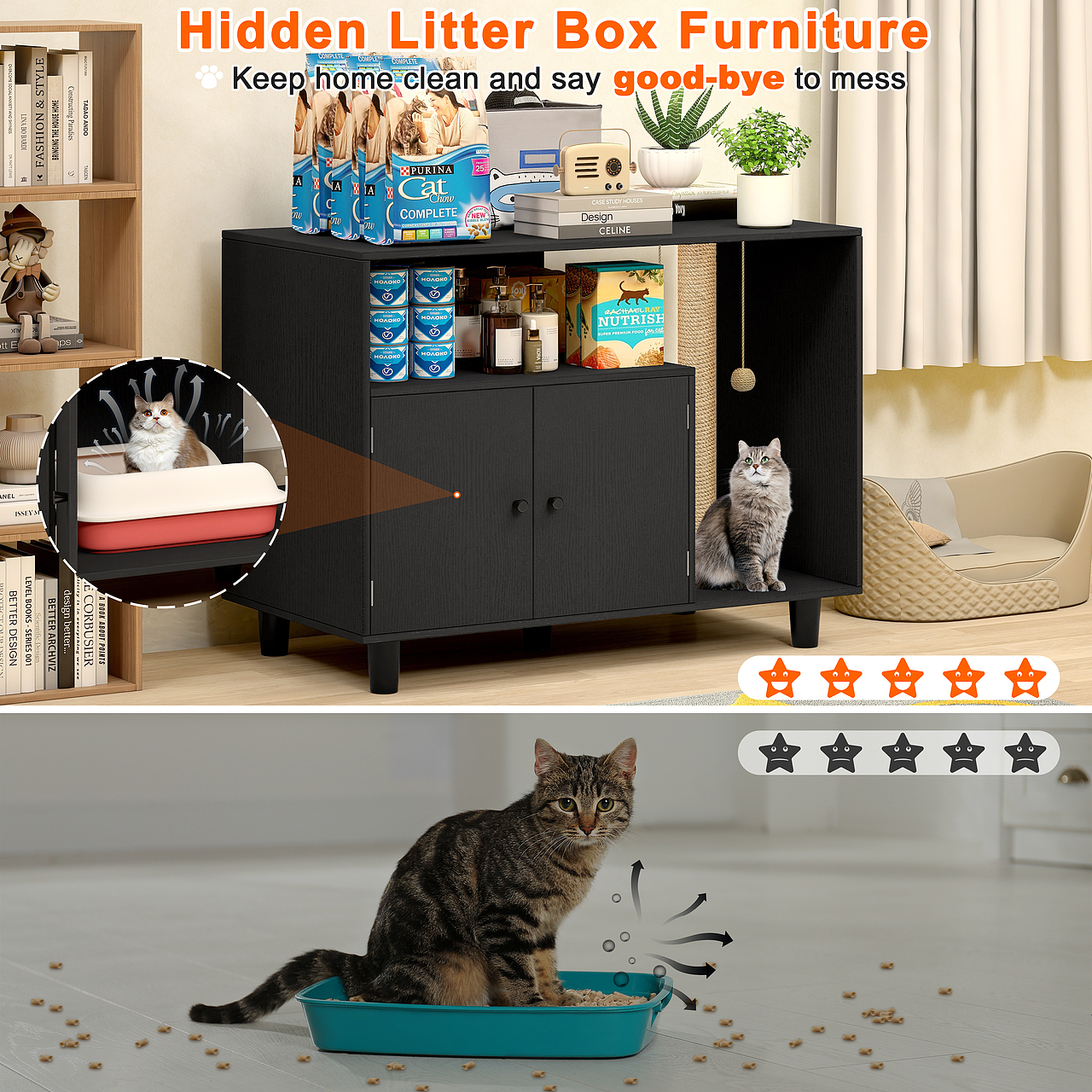 黑色猫柜 建模 渲染 拍摄 修图