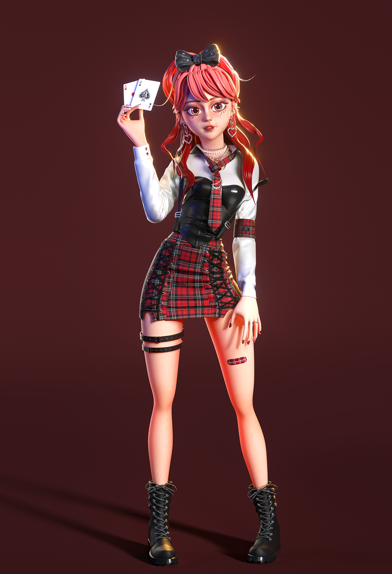 3D原创IP-甜酷少女Mina的穿搭日记