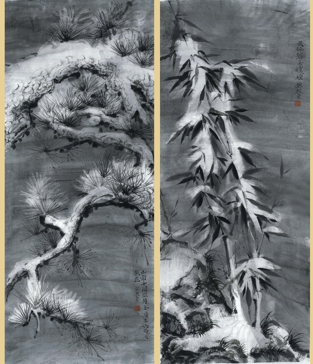 包含传统文人画风韵的岁寒三友(图ZMzYwMjk2OTEy) - 绘画 - 站酷设计师九四无影无踪原创素材 - 站酷ZCOOL