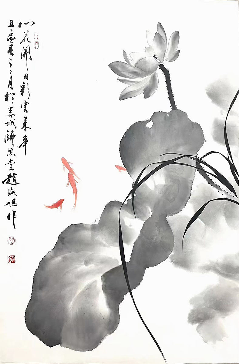 画家赵海旭，霍春阳入室弟子，海派花鸟画青年代表（图ZMzI0NjY2MDg0） - 绘画 - 站酷设计师易阁字画网张小克原创素材 - 站酷ZCOOL