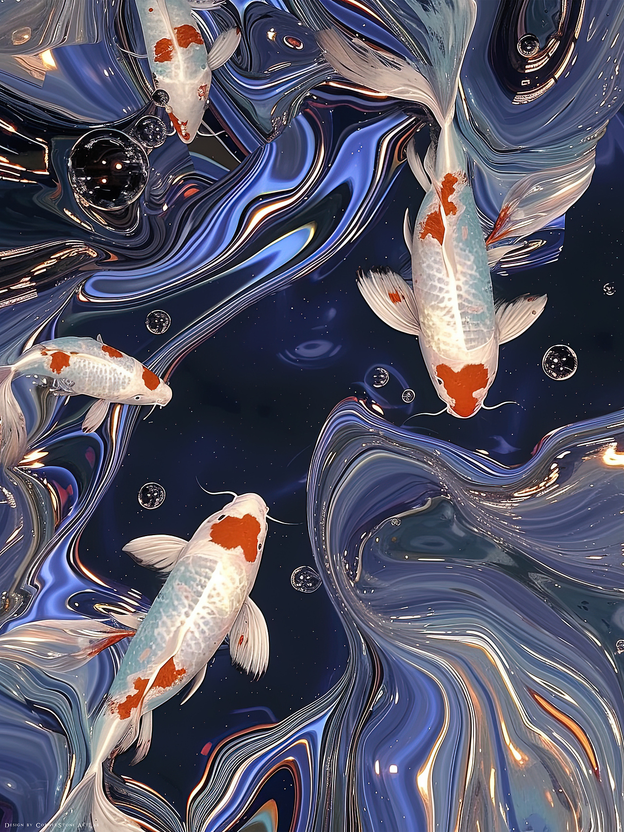 看到镭射锦鲤有好运 | 数字艺术