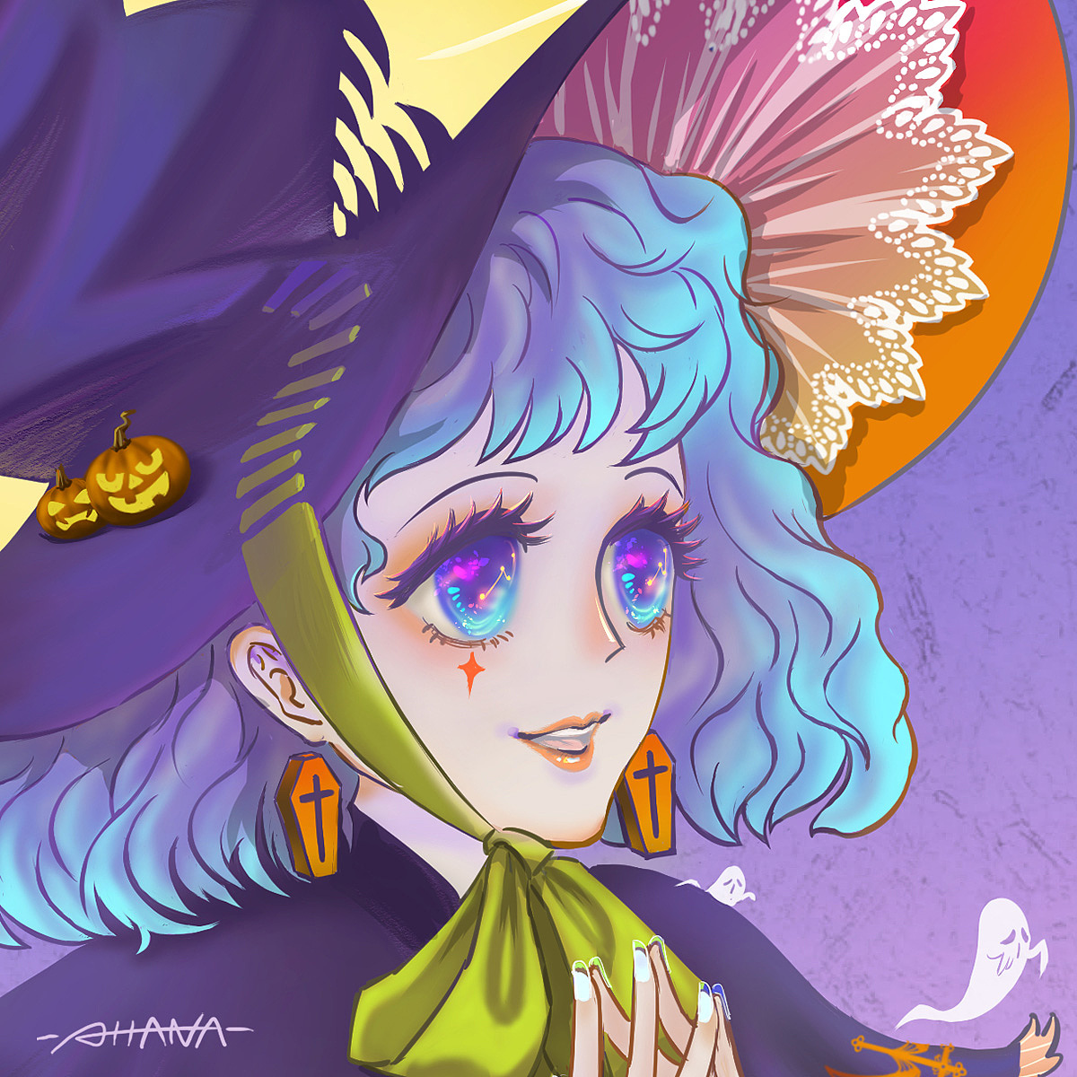 万圣节魔女（图ZMzIxMDY2NTY4） - 艺术插画 - 站酷设计师烟花乱原创素材 - 站酷ZCOOL