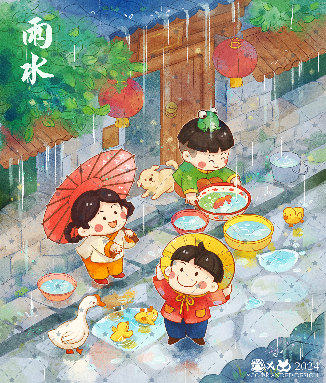 24节气水彩风插画-春季篇（图ZMzY1MDU4ODg4） - 绘本 - 站酷设计师TUZI_tuzi原创素材 - 站酷ZCOOL