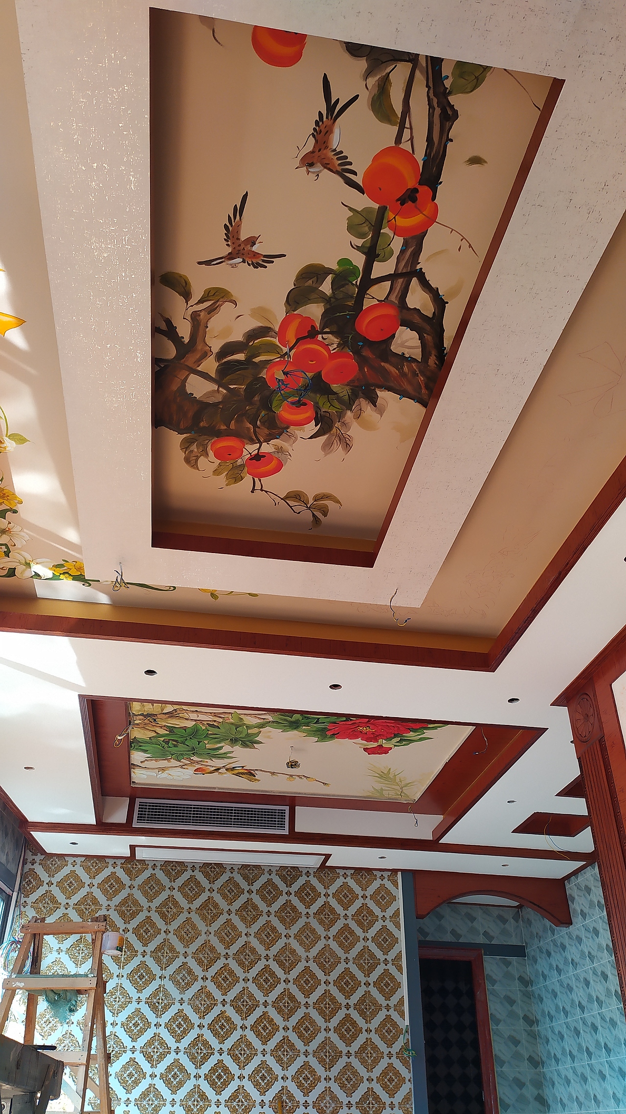 别墅浮雕背景壁画