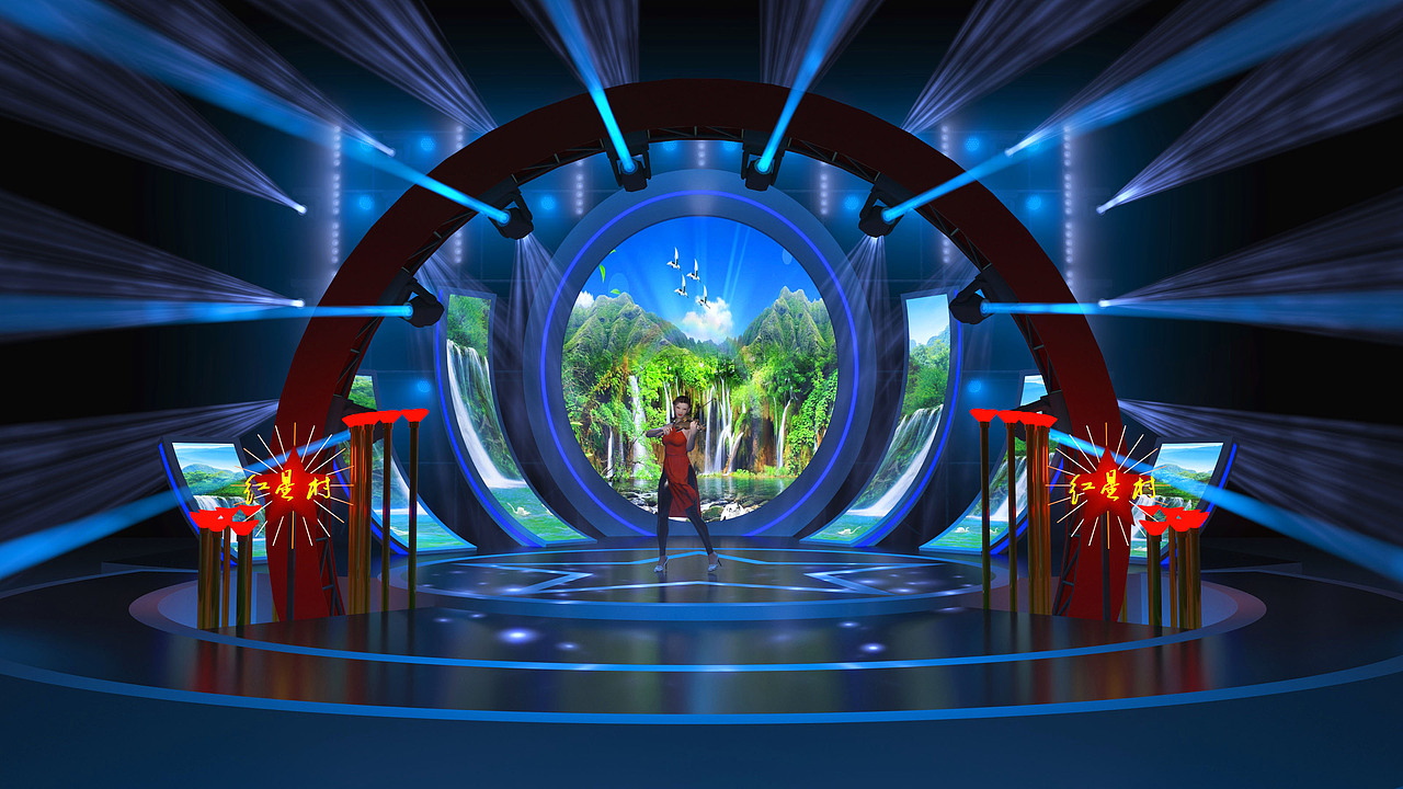 网红户外直播舞台设计——也可以做为文旅的演出平台