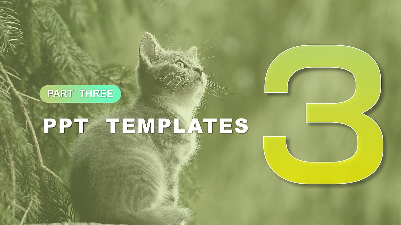 ppt模板-淡绿简洁