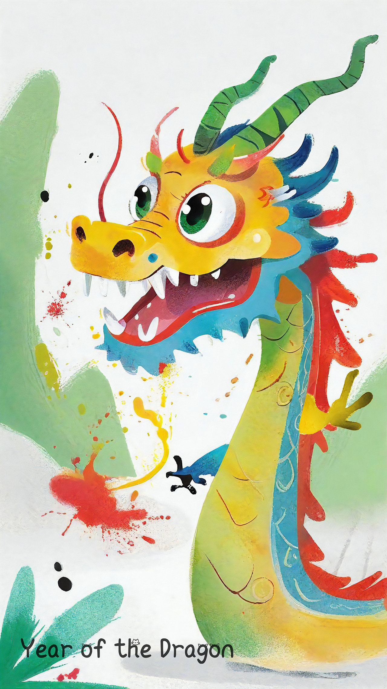 🐉 🎨 呆萌水彩龙，萌化了（图ZMzU5ODU1MzI0） - 儿童插画 - 站酷设计师Abby迷你兜兜原创素材 - 站酷ZCOOL