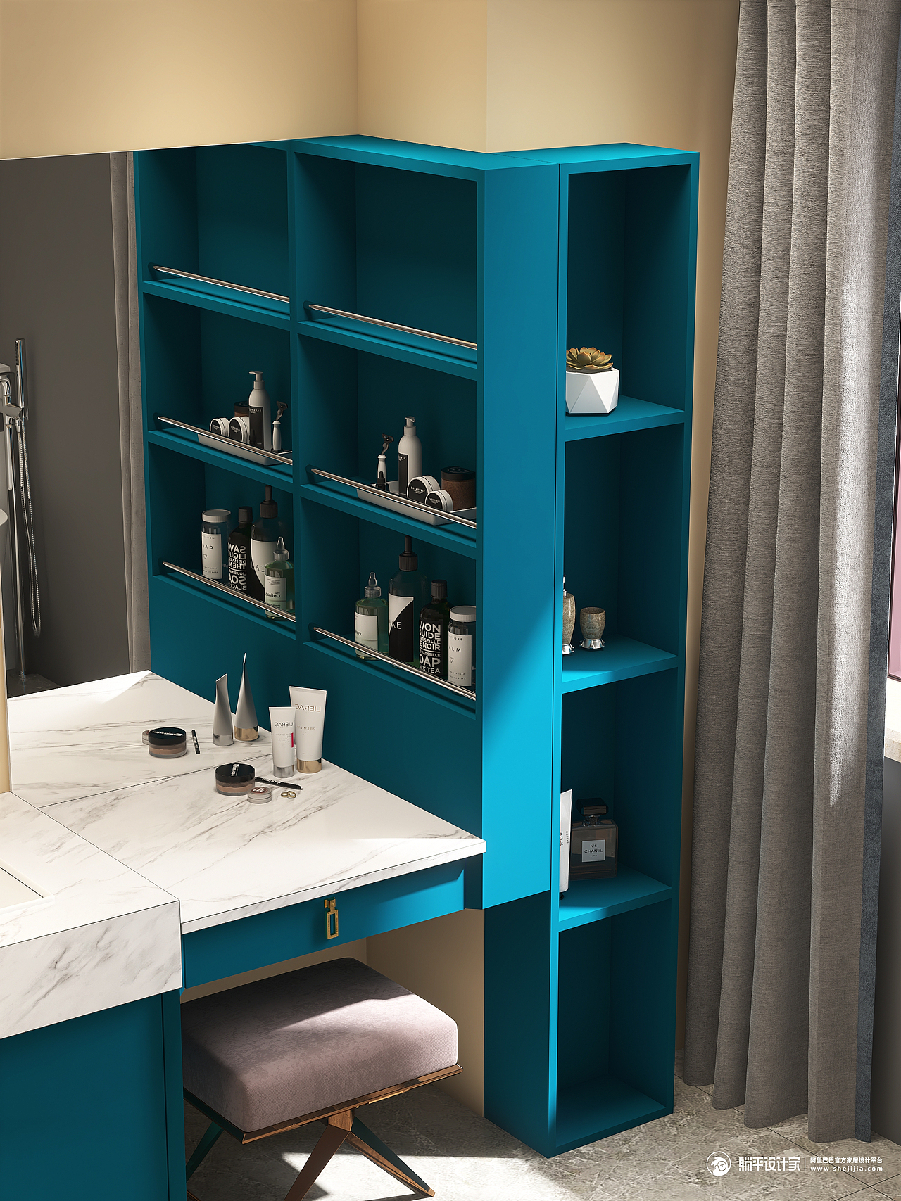 全卫-湖蓝-浴室柜
