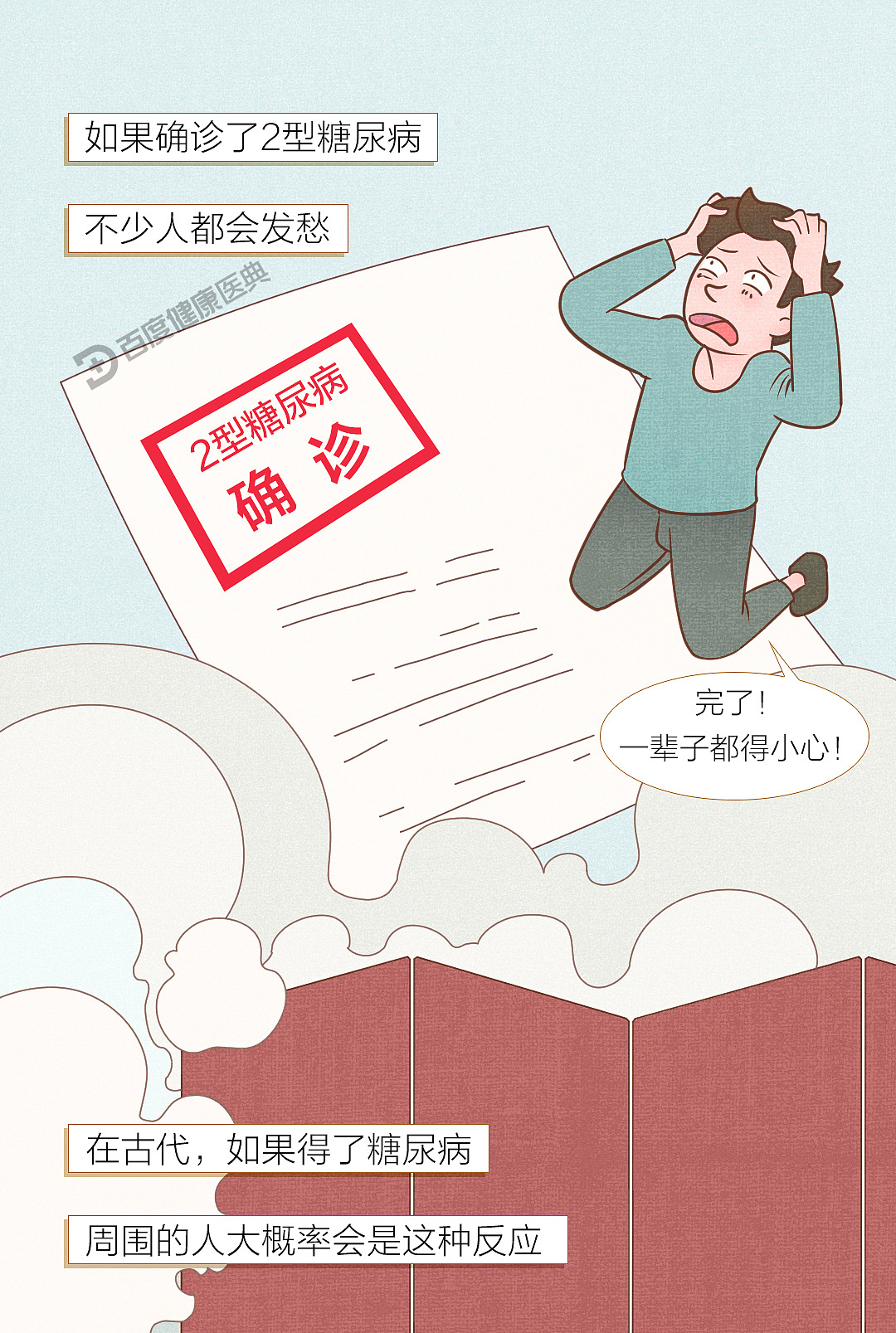 《百度健康医典：古人与糖尿病》条漫（健康科普）（图ZMzQ5NTU2Nzc2） - 短篇/格漫 - 站酷设计师李平LP1919原创素材 - 站酷ZCOOL