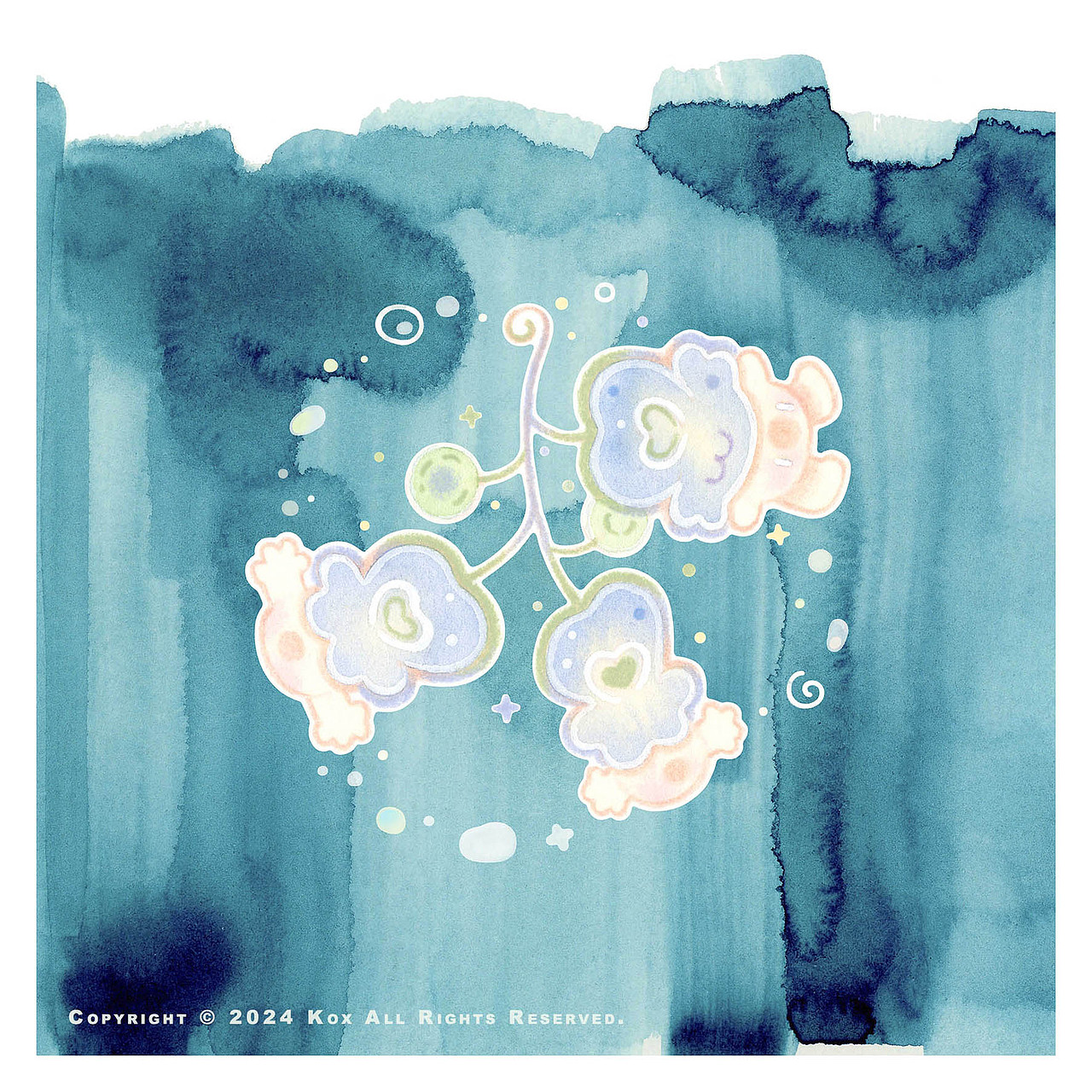 空氣牧場·花葉云（圖ZMzY4MTYwNDI0） - 藝術(shù)插畫 - 站酷設(shè)計師Kox豪爍郎原創(chuàng)素材 - 站酷ZCOOL