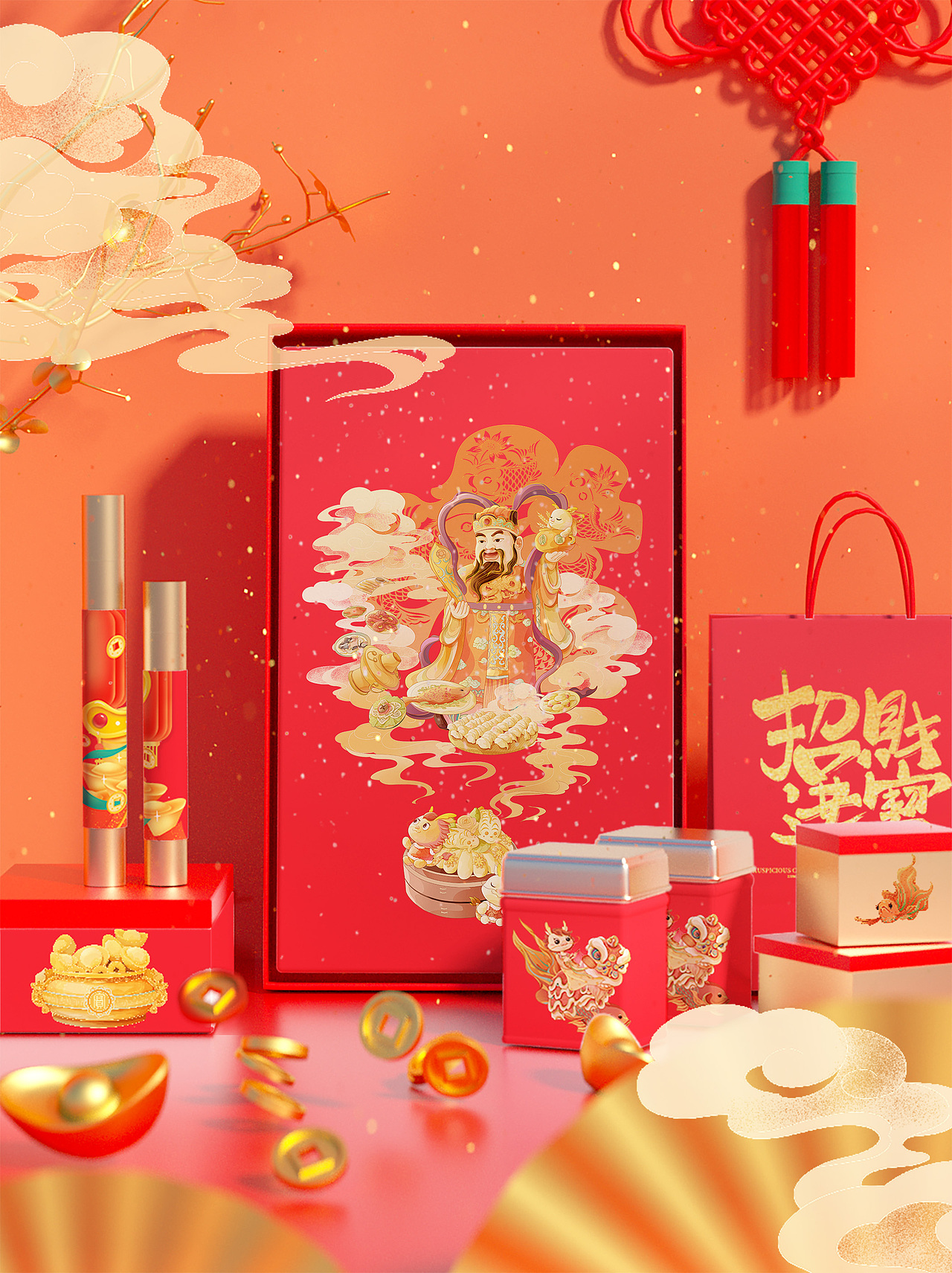 【龙年俗事】春节/新年/年俗系列插画-除夕至初五（图ZMzU5NzI0Nzgw） - 商业插画 - 站酷设计师宁萌插画原创素材 - 站酷ZCOOL