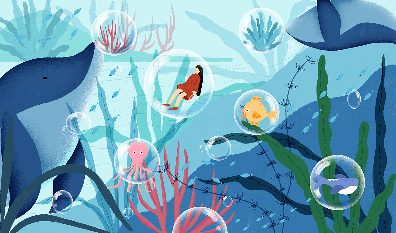 森林植物｜海洋植物 插画（图ZMzExODY3NTMy） - 创作习作 - 站酷设计师插画希克森原创素材 - 站酷ZCOOL