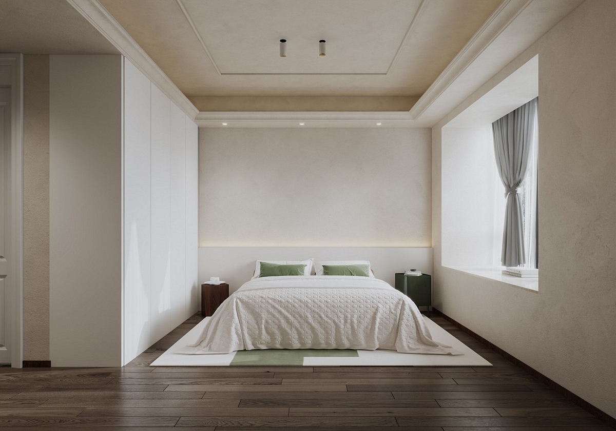 极简清新风格客餐厅全屋全景