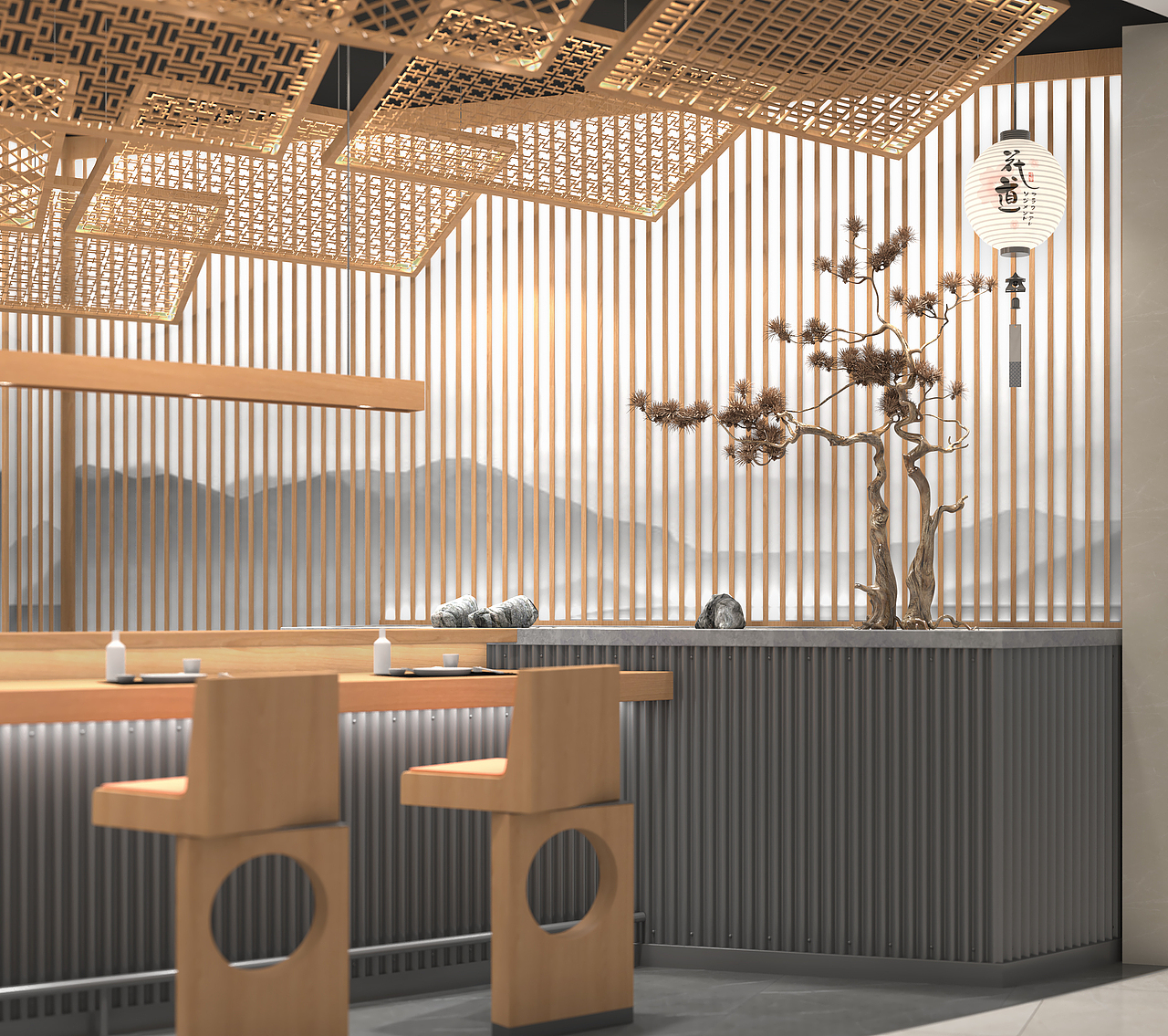 【泓·板前】日料餐厅全案策划,vi空间设计!— 花万里