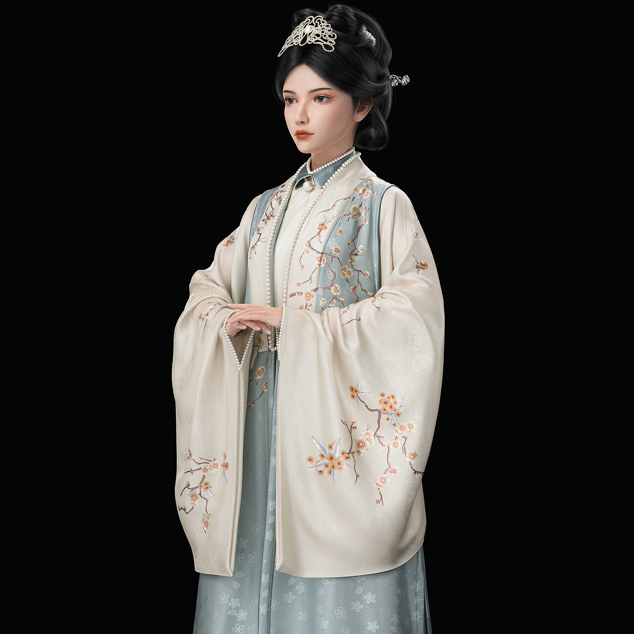 汉服-冷香丸-虚拟模特-溪羽（图ZMzEzMjg5OTY0） - 人物/生物 - 站酷设计师觉非Kay20000原创素材 - 站酷ZCOOL